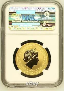 2002 G$100 AUSTRALIA 1 Oz. GOLD COIN Year of the HORSE Lunar Zodiac NGC MS69