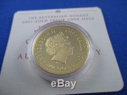2003 $100 AUSTRALIAN NUGGET PROSPECTOR SERIES 1oz GOLD PROOF ISSUE COIN