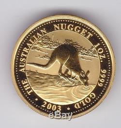 2003 $100 Australian Nugget Kangaroo Series Gold Coin 1oz ounce