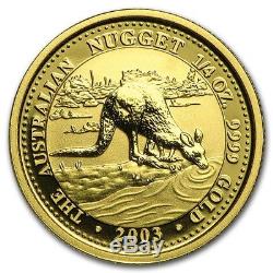 2003 $25 1/4 oz 9999 Gold Australian Nugget Kangaroo