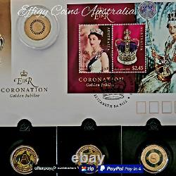 2003 Coronation Golden Jubilee Stamp + 2022 Australian Commonwealth Games Coins