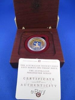 2004 $100 AUSTRALIAN NUGGET PROSPECTOR SERIES 1oz GOLD PROOF ISSUE COIN