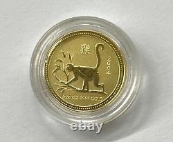 2004 1/20 oz. 9999 Gold Australia Lunar Series Monkey $5