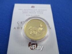 2004 $25 AUSTRALIAN NUGGET 1/4oz GOLD PROOF ISSUE COIN. A BEAUTY