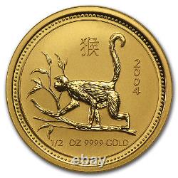 2004 Australia 1/2 oz Gold Lunar Monkey BU (Series I) SKU #1028