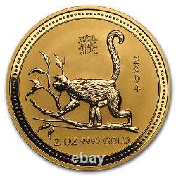 2004 Australia 2 oz Gold Lunar Monkey BU (Series I) SKU#49056