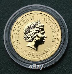 2004 Australia Roos $5 1/20 oz 999 Gold Coin Perth Mint Australian Nugget