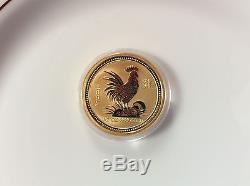 2005 1/2 oz Gold Australian Perth Mint Lunar Year of the ROOSTER Coin Series 1