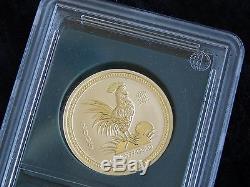 2005 1 oz Gold Year of the Rooster Lunar Coin (Series I) SCARCE