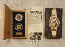 2005 AUSTRALIA 60TH ANNIVERSARY OF THE END OF WWII (1oz GOLD & 1oz SILVER SET)