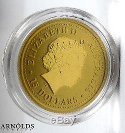 2005 Australian 15 Dollars Nugget Proof Gold Coin 1/10 OZ. 9999 Gold