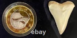 2005 Cook Islands, Great White Shark 1.5 Ozs 999 Gold/silver Coin/tooth-box/coa