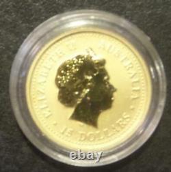 2005 Year Of The Rooster Series I Australia Gold $15 Original Capsule