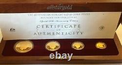 2005-p Australia 4-Coin Gold Nugget Proof Set special 20th anniversary edition