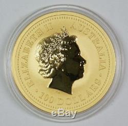 2006 $100 Australia 1 Oz. Gold Lunar Year of the Dog Commemorative Coin