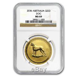 2006 1/2 oz Gold Lunar Year of the Dog MS-69 NGC (Series I)