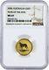 2006 $25 Aud 1/4 Oz. 9999 Fine Gold Australian Perth Mint Lunar Dog Ngc Ms67