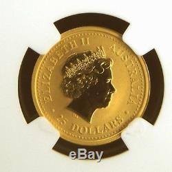 2006 $25 AUD 1/4 oz. 9999 Fine Gold Australian Perth Mint Lunar Dog NGC MS67