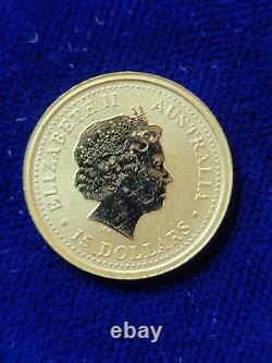 2006 Australia $15.9999 Gold Kangaroo Nugget Perth Mint 1/10 oz Coin