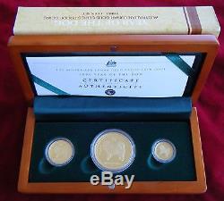2006 Australian Lunar Gold Series Year of the Dog Three Coin Proof Set RARE