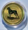 2006 Australian Year Of Dog $50 Gold Coin 1/2 Oz Australia Lunar Capsule