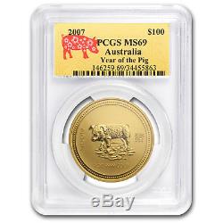 2007 1 oz Gold Lunar Year of the Pig MS-70 PCGS (Series I) SKU#161201