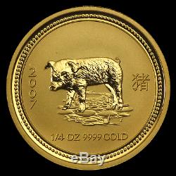 2007 Australia 1/4 oz Gold Lunar Pig BU (Series I) SKU #18481