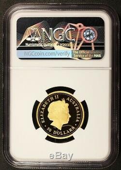 2007 Australia $50 Discover Fauna Tasmanian Devil Proof 1/2 Gold Coin NGC PF 70