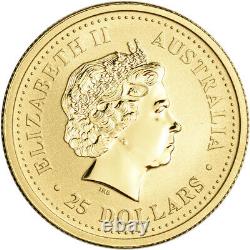 2007 Australia Gold Lunar Series I Year of the Pig 1/4 oz $25 BU