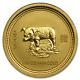 2007 Lunar Series Year Of The Pig 1/10 Oz. 999 Gold Australian Perth Mint