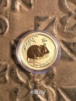 2008 1/20 oz Australia Gold Coin Mouse (BU)