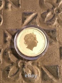 2008 1/20 oz Australia Gold Coin Mouse (BU)