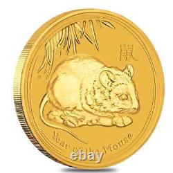 2008 1 oz Gold Lunar Year of The Mouse BU Australia Perth Mint (Series II)
