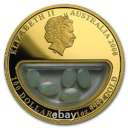 2008 1 oz Proof Gold Treasures of Australia Opals SKU #101584