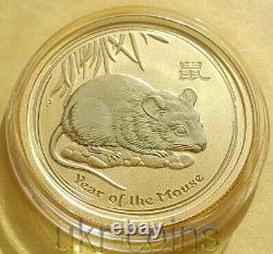 2008 Australia 1/2 Oz Gold Coin Lunar II Year of the Mouse BU $50 Rat Key Date 1