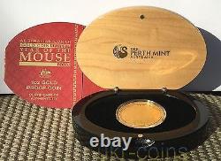 2008 Australia 1 Oz 9999 Gold Proof Coin Year of the Mouse Lunar II Rat Key Date