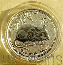 2008 Australia Year of the Mouse BU Lunar II Rat 1/10Oz Gold 999.9 Key Date Coin