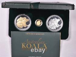 2008 Australian Koala Gold & Silver Three Coin Set