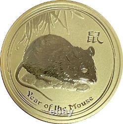 2008 Australian Perth Mint Gold Lunar II Year of the Mouse 2 oz. 9999 Fine Gold