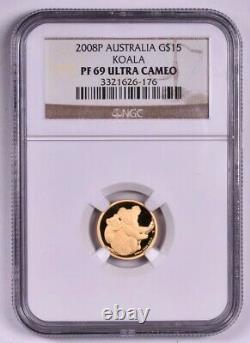 2008-P Australia Koala $15 1/10 oz Gold NGC PF69 Ultra Cameo