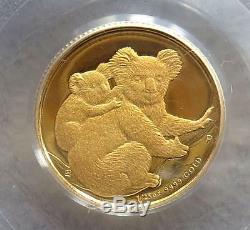 2008 P Gold Australia $5 Dollar Koala Coin Pcgs Gem Proof Dcam First Strike