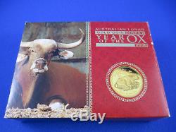 2009 $15 Australian Lunar Year of the OX 1/10oz GOLD PROOF COIN. FABULOUS