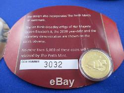 2009 $25 Australian Lunar Year of the OX 1/4oz GOLD PROOF COIN. BEAUTIFUL