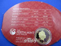 2009 $25 Australian Lunar Year of the OX 1/4oz GOLD PROOF COIN. BEAUTIFUL