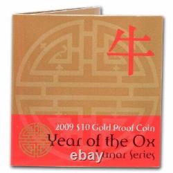 2009 Australia 1/10 oz Proof Gold Year of the Ox SKU#267896