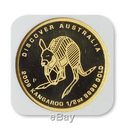 2009 Discover Australia $50 Gold Coin, Dreaming Kangaroo- NGC PERFECT PF70 UC