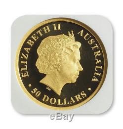2009 Discover Australia $50 Gold Coin, Dreaming Kangaroo- NGC PERFECT PF70 UC
