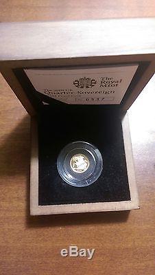 2009 Royal Mint First Year Of Issue Gold Proof Quarter Sovereign Coin Boxed Coa