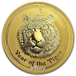 2010 1/2 oz Gold Australian Perth Mint Lunar Series 2 Year of the Tiger Coin