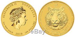 2010 1/2 oz Gold Australian Perth Mint Lunar Series 2 Year of the Tiger Coin